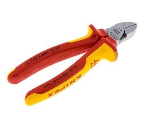 Knipex Zijkniptang 160mm VDE Getest Tot 1000V, Doe-het-zelf en Verbouw, Gereedschap | Handgereedschap, Nieuw, Verzenden