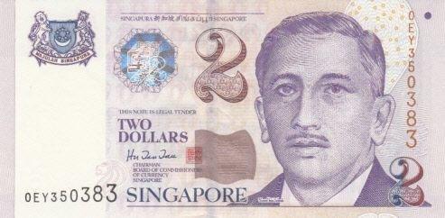 SINGAPORE P.45 - 2 Dollars 2000 UNC, Postzegels en Munten, Bankbiljetten | Azië, Verzenden