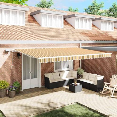 vidaXL Inklapbaar Zonnescherm met 500 × 350 cm Multikleur, Tuin en Terras, Zonneschermen, Nieuw, Verzenden