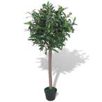 Kunst laurierboom plant met pot 120 cm groen, Tuin en Terras, Nieuw, Verzenden