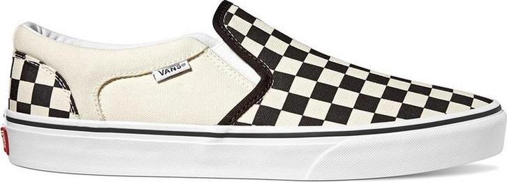 Vans Asher Checkers Heren Sneakers - maat 45 - Black/Natural, Kleding | Heren, Schoenen, Verzenden