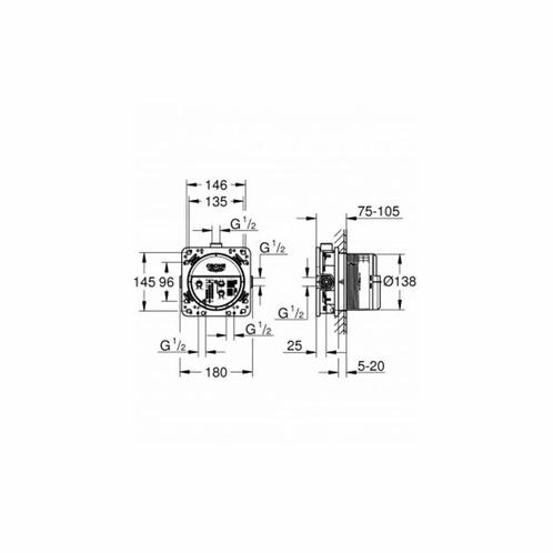 Grohe/Wiesbaden SmartControl Inbouw Doucheset Vierkant Met, Doe-het-zelf en Verbouw, Sanitair, Ophalen of Verzenden
