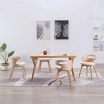 vidaXL Eetkamerstoelen 4 st gebogen hout en kunstleer, Huis en Inrichting, Stoelen, Verzenden, Nieuw