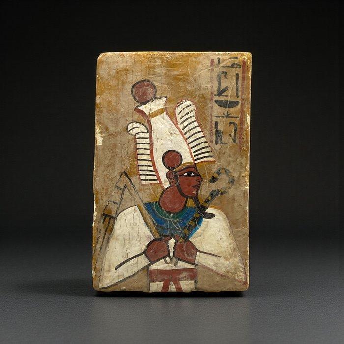 Replica van het oude Egypte Houten plaquette met afbeelding, Antiek en Kunst, Antiek | Overige Antiek