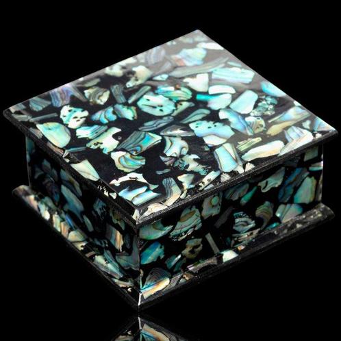 Paua-schelpen - Abalone - Intaglio - Sieradendoos -, Verzamelen, Mineralen en Fossielen