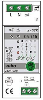 Niko DIN-rail dimmer 750VA, Ophalen of Verzenden, Nieuw