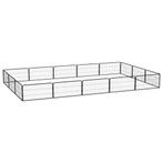 vidaXL Hondenkennel 16 panelen 100x50 cm gepoedercoat staal, Dieren en Toebehoren, Verzenden, Nieuw