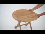 Teakea - Rond Teak Houten Bijzettafeltje | Salontafel Tuin, Huis en Inrichting, Verzenden, Nieuw
