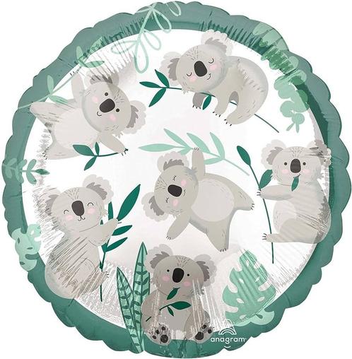 Koala Helium Ballon Leeg 45cm, Hobby en Vrije tijd, Feestartikelen, Nieuw, Verzenden
