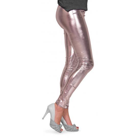 Metallic legging zilver - Leggings, Hobby en Vrije tijd, Feestartikelen, Ophalen of Verzenden