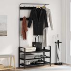 vidaXL Kapstok met plank Zwart eiken 95 x 34 x 184 cm, Huis en Inrichting, Woonaccessoires | Kapstokken, Verzenden, Nieuw