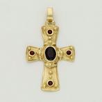 Hanger - 14 karaat Geel goud - Granaat