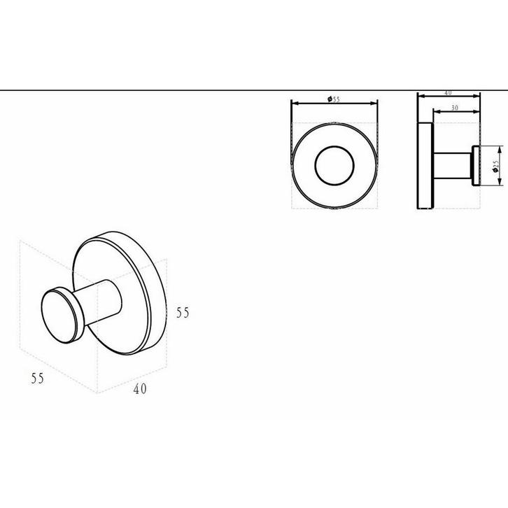 Toilet Accessoires Set Wiesbaden Alonzo Geborsteld RVS, Doe-het-zelf en Verbouw, Sanitair, Ophalen of Verzenden