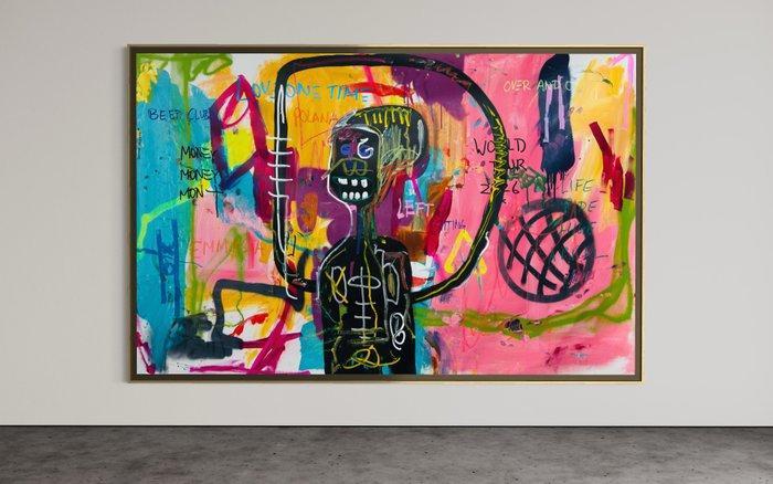 Dominik Brunner (1988) - Circle of life like Basquiat, Antiek en Kunst, Kunst | Schilderijen | Modern