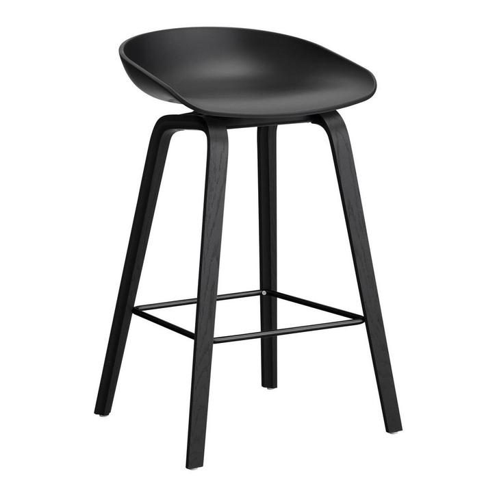 2dekans | About a Stool Barkruk - AAS32 - H 65 cm - Oak -, Huis en Inrichting, Stoelen, Zwart, Gebruikt, Ophalen of Verzenden