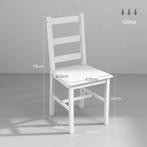 TRUUSK Set van 2 Houten Eetkamerstoelen - Lattenrugleuning -, Huis en Inrichting, Stoelen, Verzenden, Nieuw