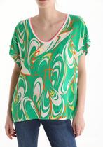 Franse mode zomer top met v-hals en korte mouw kleur GROEN,, Kleding | Dames, T-shirts, Nieuw