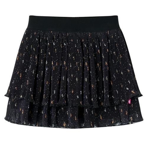 vidaXL Kinderrokje met gelaagde ruches 104 zwart, Kinderen en Baby's, Kinderkleding | Overige, Nieuw, Verzenden