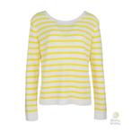 Frogbox • wit geel gestreepte trui • 36, Kleding | Dames, Truien en Vesten, Verzenden, Wit, Nieuw, Maat 36 (S)