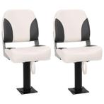 vidaXL Bootstoel 2 set inklapbaar met lage rugleuning, Watersport en Boten, Verzenden, Nieuw