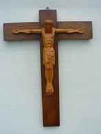 Art Deco Crucifix - Hout - First Half 20th century - 40 cm, Antiek en Kunst
