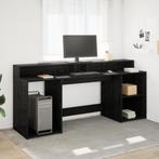 vidaXL Bureau Zwart Eiken 200x55x91 cm Bewerkt Hout, Verzenden, Nieuw