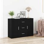 vidaXL Dressoir 91x29,5x65 cm spaanplaat zwart eikenkleurig, Huis en Inrichting, Kasten | Dressoirs, Verzenden, Nieuw, Overige houtsoorten