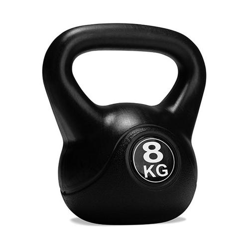 VirtuFit PVC Kettlebell - 8 kg - Zwart, Sport en Fitness, Fitnessmaterialen, Kettlebell, Verzenden