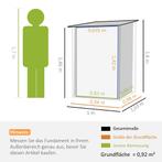 TRUUSK Stalen Tuinhuis 0,92 m² - Lessenaarsdak - Afsluitbaar, Tuin en Terras, Verzenden, Nieuw