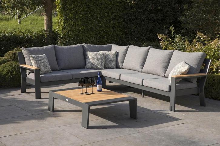 Exotan Valerie hoekbank antraciet links SALE |, Tuin en Terras, Tuinsets en Loungesets, Ophalen of Verzenden