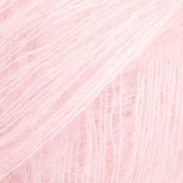 DROPS Kid-Silk Uni Colour - 72 pastelroze - Mohair Garen, Hobby en Vrije tijd, Breien en Haken, Ophalen of Verzenden