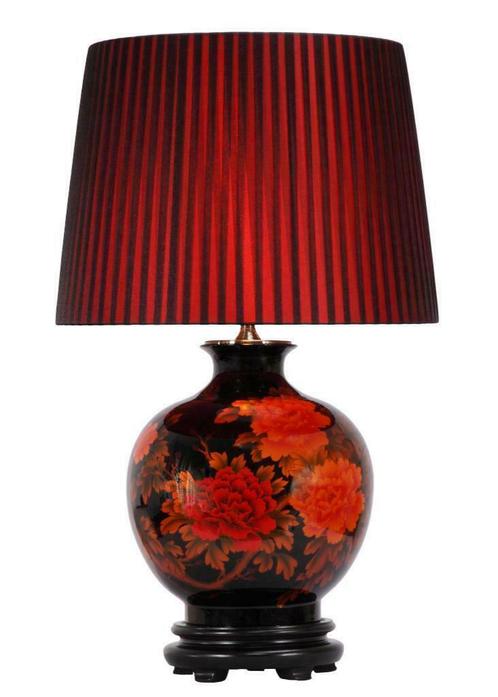 Tafellamp rozenhout oosterse chinese tafellamp mondgeblazen kap republiek on sale periode, pompoen pumpkin lamp