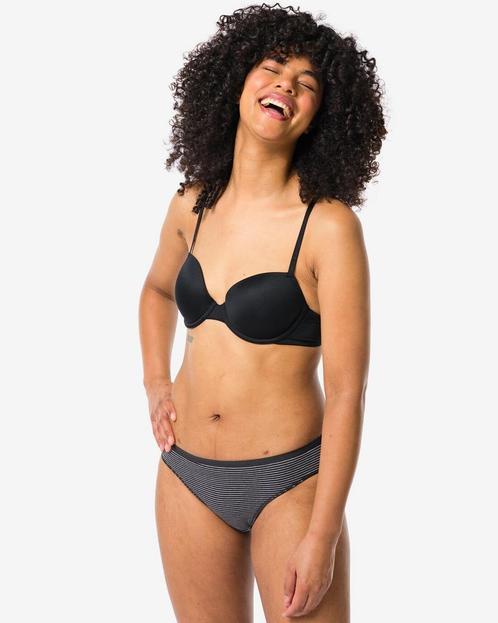 HEMA Dames slips stretch katoen - 2 stuks zwart, Kleding | Dames, Ondergoed en Lingerie, Verzenden