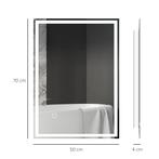 TRUUSK LED Badkamerspiegel 80x60cm - Condensvrij - Aanraaksc, Verzenden, Nieuw