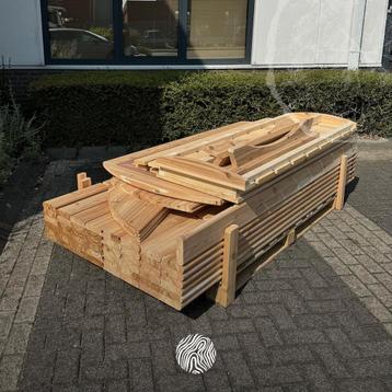 Barrelsauna bouwpakket van Red Knotty Cedar 240 cm