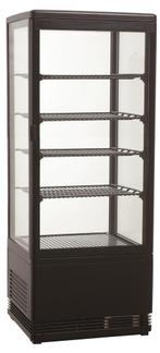 Combisteel Koelvitrine | 98l | Zwart | 0°c/+12°c | 5 Niveaus, Ophalen of Verzenden, Nieuw