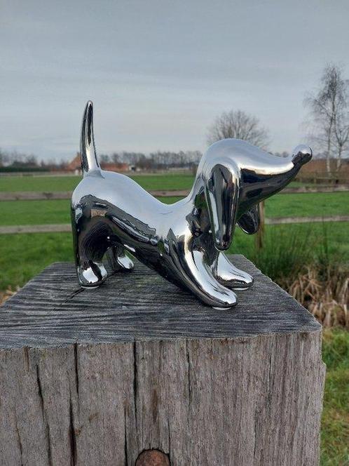 Beeld, dachsund black - 21 cm - Keramiek, Antiek en Kunst, Curiosa en Brocante