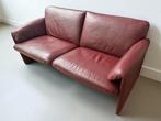Leolux Bora Bora 2-zits designbank – bordeauxrood leder, Ophalen, Gebruikt, Minder dan 75 cm, 150 tot 200 cm