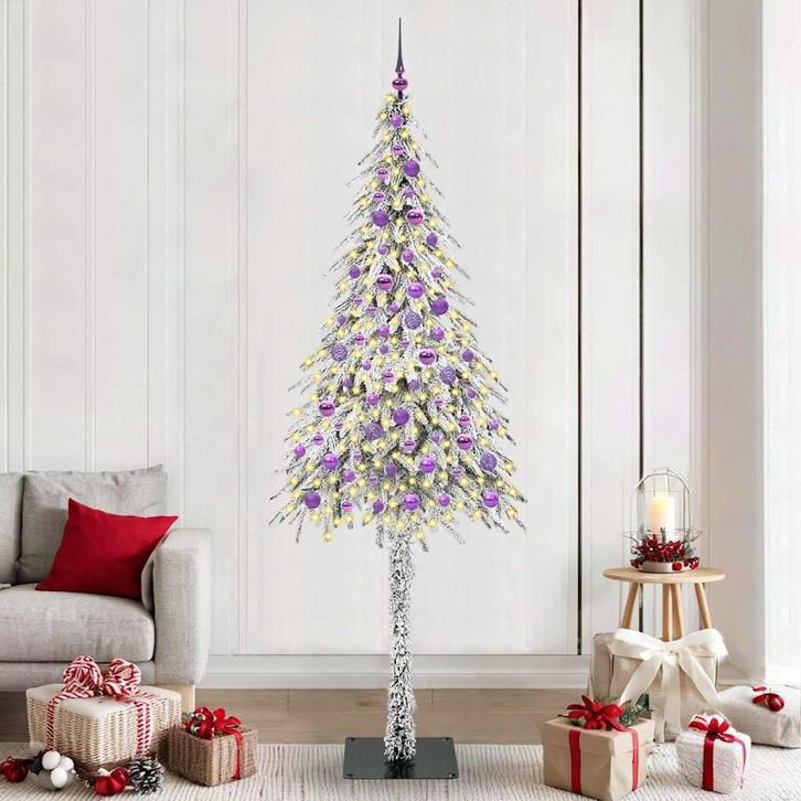 vidaXL Kerstboom met 300 LED met standaard Wit 210 cm PE en, Diversen, Kerst, Nieuw, Verzenden