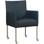 Leren eetkamerstoel Desire - Toledo Marine (blauw) - Poten, Huis en Inrichting, Stoelen, Overige kleuren, Bohemian, Industrieel, Modern, Scandinavisch