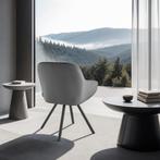 Draaibare fluwelen stoel Snug, gestoffeerd - grijs, Set van, Huis en Inrichting, Stoelen, Verzenden, Nieuw