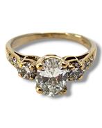Ring - 14 karaat Witgoud, Prachtige 14K witgouden ring met, Nieuw