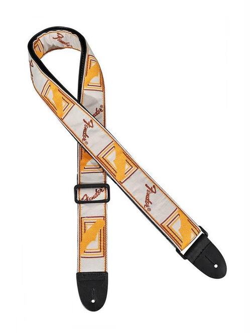 Fender 2" Monogrammed gitaarband wit bruin geel, Muziek en Instrumenten, Instrumenten | Toebehoren, Verzenden