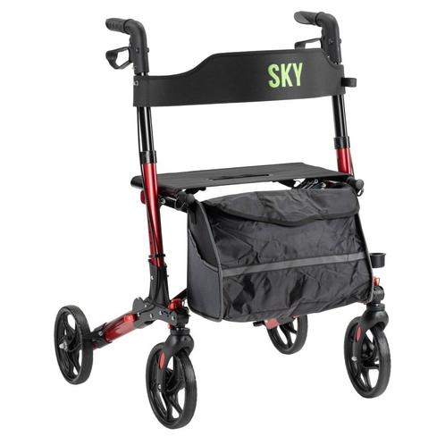 Sky lichtgewicht rollator - Rood, Diversen, Rollators, Ophalen of Verzenden