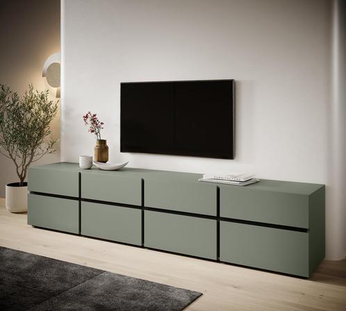 Meubella TV-Meubel Cainan groen 225 cm, Huis en Inrichting, Kasten | Televisiemeubels, 25 tot 50 cm, Nieuw, Overige materialen