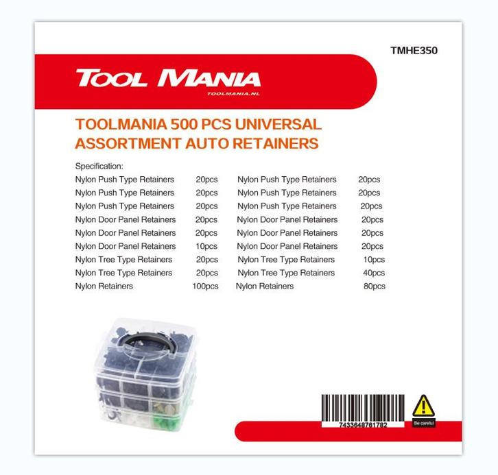 TM 350 Delige Assortiment Bekleding Clips  MIX, Auto diversen, Autogereedschap, Nieuw, Verzenden