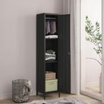 Metalen kast Seinäjoki 180x38x38 cm zwart mat [en.casa], Huis en Inrichting, Kasten | Kledingkasten, Verzenden, Nieuw
