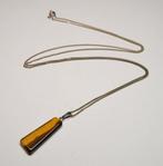 Kattenoog (Chrysoberil) - 925 Zilver - Ketting met hanger -