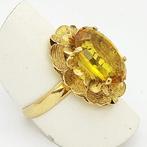 Ring - 18 karaat Geel goud Citrien, Sieraden, Tassen en Uiterlijk, Ringen, Nieuw
