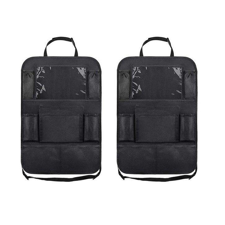 Autostoel Organizer met Tablet houder - 2 Stuks  - Zwart -, Auto diversen, Auto-accessoires, Nieuw, Verzenden